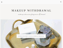 Tablet Screenshot of makeupwithdrawal.com